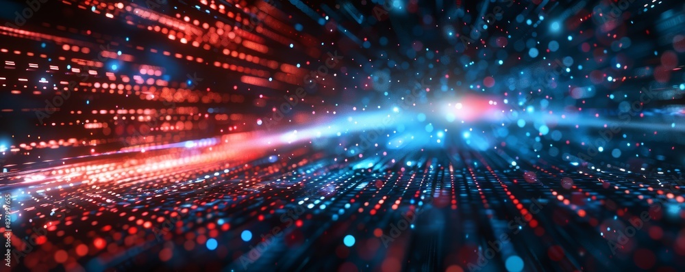 Technology abstract particle wave Background Technology abstract particle wave Background