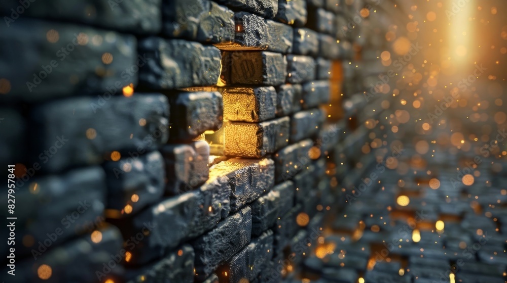 Obraz premium The encryption process is like building a fortress carefully laying each brick of code to create an unbreakable barrier around sensitive data.