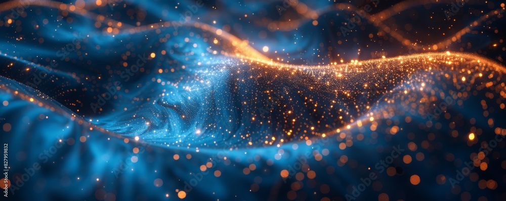 Technology abstract particle wave Background Technology abstract particle wave Background