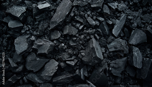 coal background a black shiny dark black coal © StellaPattaya