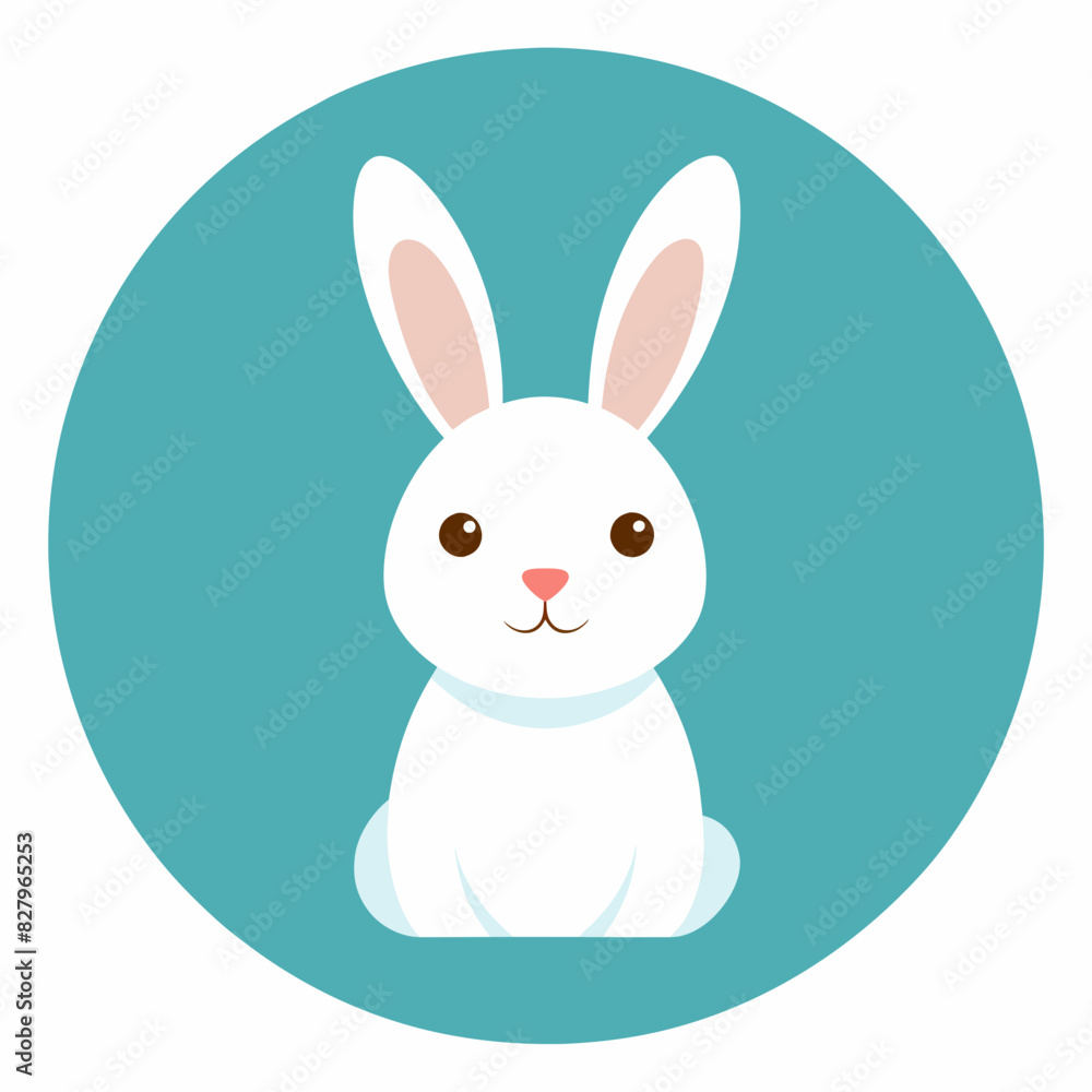 Rabbit Icon Vector: Circle Illustration for Versatile Use Rabbit Icon Vector: Circle Illustration for Versatile Use