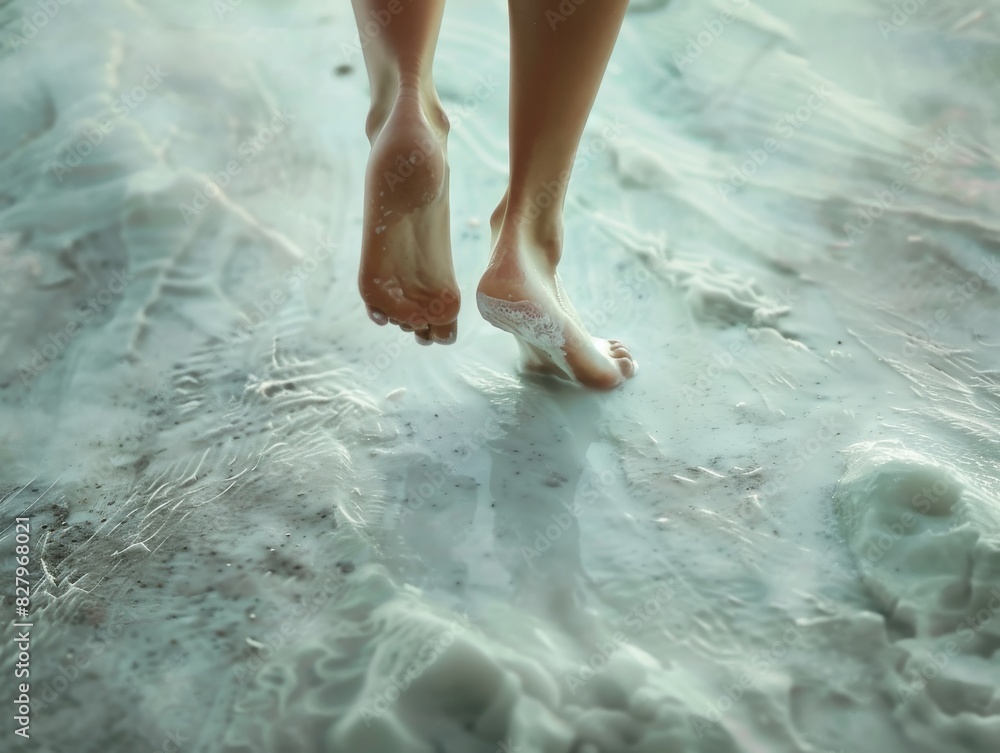 Feet walking in a chosen direction. Feet walking in a chosen direction.
