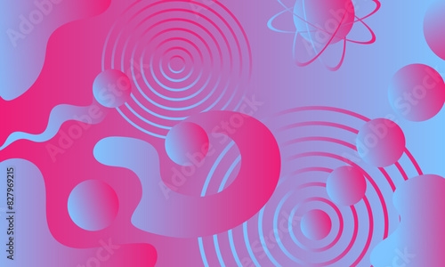 abstract holographic background in pink and blue colors showing the concept of dynamics and movement