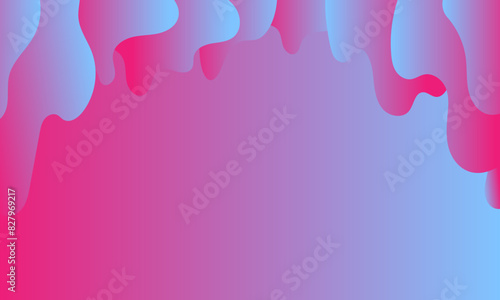 abstract holographic background with flowing drops in pink and blue colors