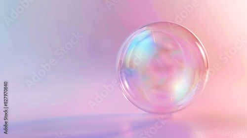 Bubble on Colorful Gradient Pastel Background 