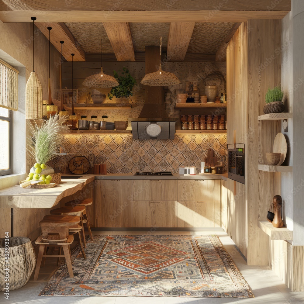 Ethnic-inspired kitchen design with eye-catching Moroccan tiles ...