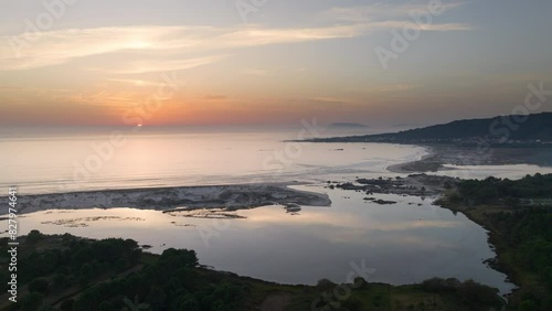 Larino Sunset Aerial Hyperlapse photo