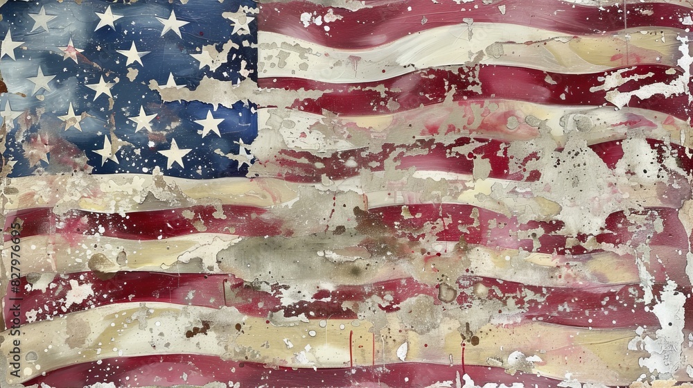 flag of USA, American country symbol, grunge and vintage texture flag of USA, American country symbol, grunge and vintage texture