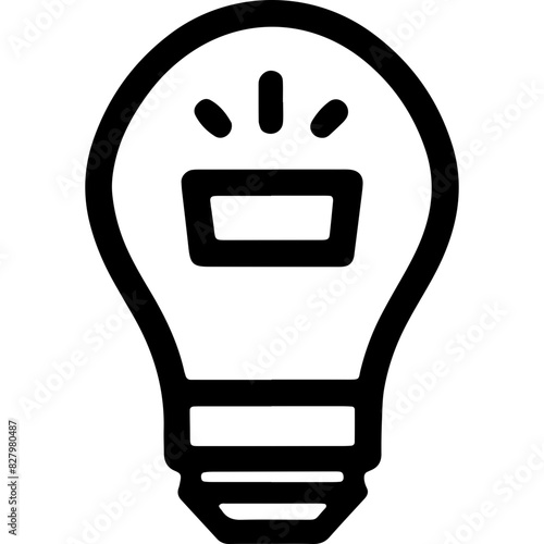 An image depicting an intelligent light bulb with detailed path data, which can be inferred from the extracted path strings.
