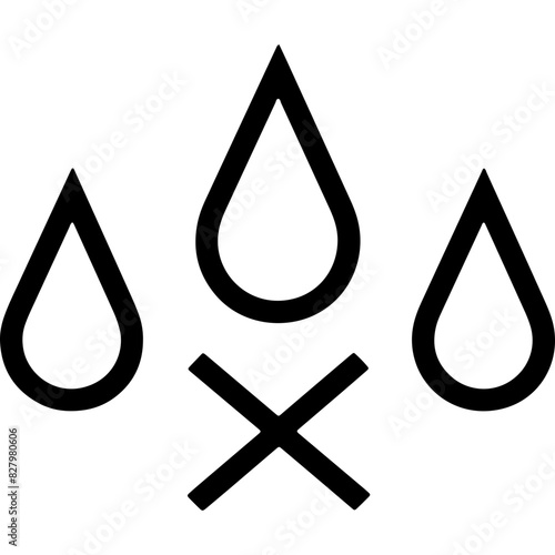 Icon Name No Liquid - An image depicting a no liquid symbol, which can be inferred from the extracted path strings.