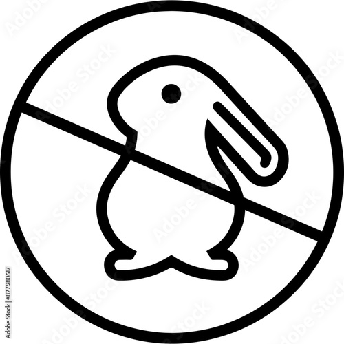 Icon Name No Test Animals - An image depicting a no test animals symbol, which can be inferred from the extracted path strings.