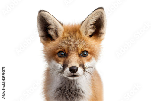 Baby fox portrait. Generative AI illustration
