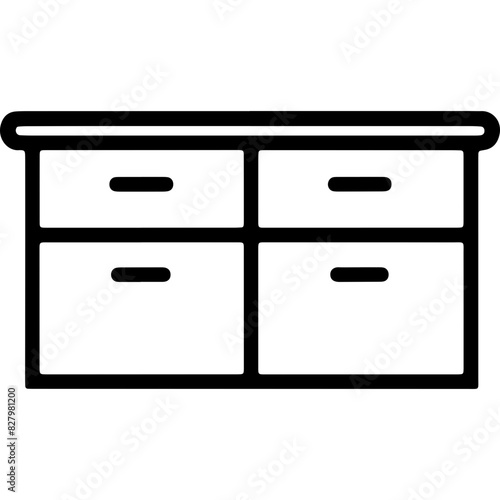 Icon Name Sideboard - An image depicting a sideboard, which can be inferred from the extracted path strings.