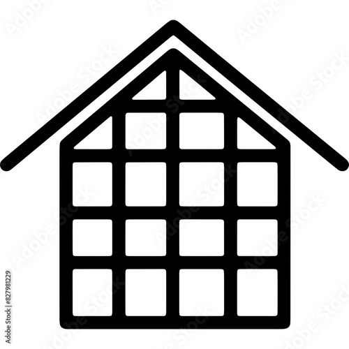 Icon Name House and Hotel - An image depicting a house and a hotel, which can be inferred from the extracted path strings.