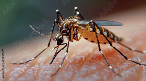 Wallpaper Mural Mosquito close up macro. Mosquito bite. Dangerous blood-sucking insect. Mosquito repellent. Protection from insects and mosquitoes.	 Torontodigital.ca