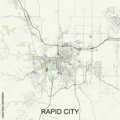 Rapid City, South Dakota, United States map 