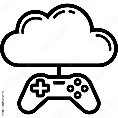 Icon Name Cloud - An image depicting cloud gaming, which can be inferred from the extracted path strings.