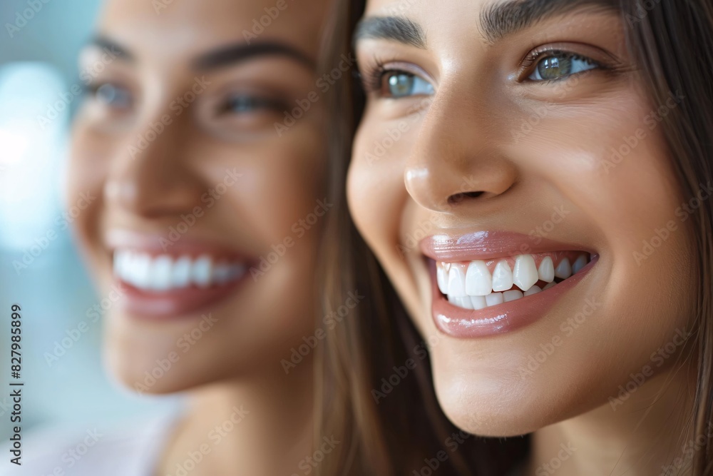 A professionally taken photograph of a smiling Hispanic woman with white teeth A professionally taken photograph of a smiling Hispanic woman with white teeth