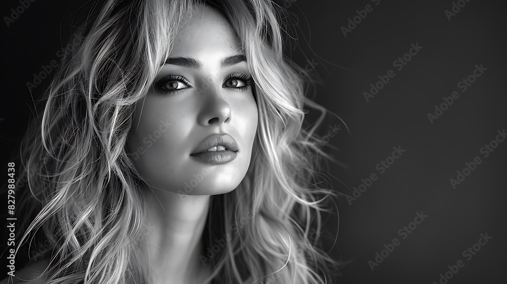 Blonde woman s glamorous studio portrait sensual beauty with long hair and makeup. Blonde woman s glamorous studio portrait sensual beauty with long hair and makeup.