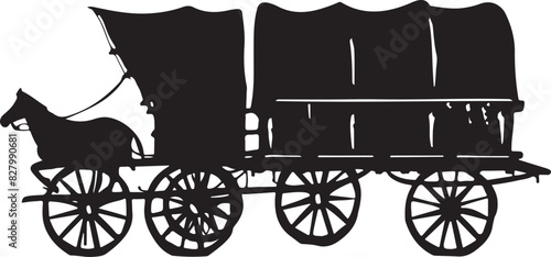 wagon train silhouette