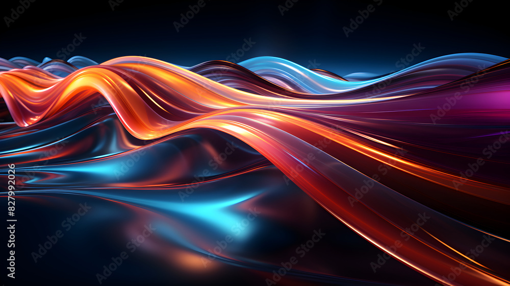 Colorful vibrant neon light stripes and dots, illuminated modern light waves, luminous lighttail stripes on a dark moody background, futuristic design, modern elegant light art Colorful vibrant neon light stripes and dots, illuminated modern light waves, luminous lighttail stripes on a dark moody background, futuristic design, modern elegant light art