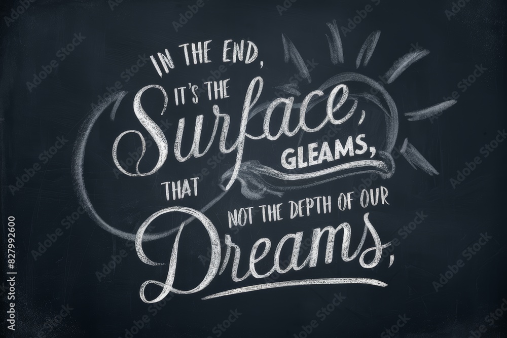 Obraz premium inspirational-quote-surface-gleams