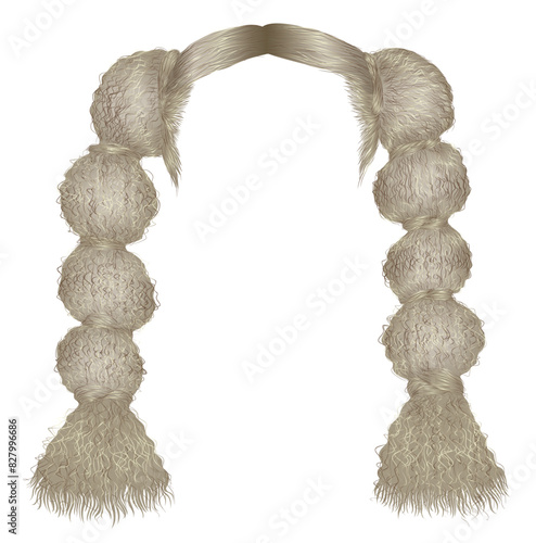 trendy curly  african blonde
 hairstyle balls from hair