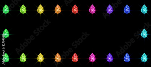 Colorful gems background. Sparkling crystals. Vector illustration. Colorful gems background. Sparkling crystals. Vector illustration.