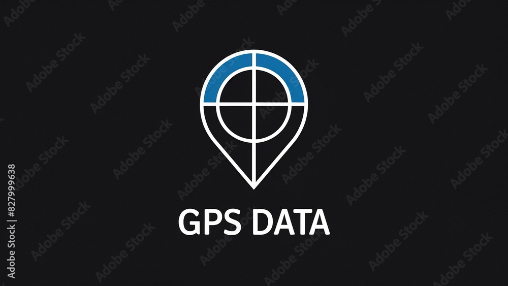 Obraz premium Logo illustration - GPS data for urban planning: optimizing infr