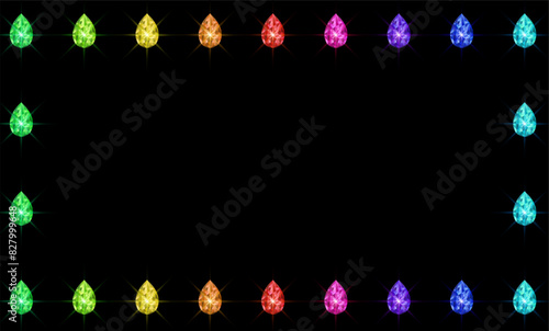 Colorful gems background. Sparkling crystals. Vector illustration. Colorful gems background. Sparkling crystals. Vector illustration.