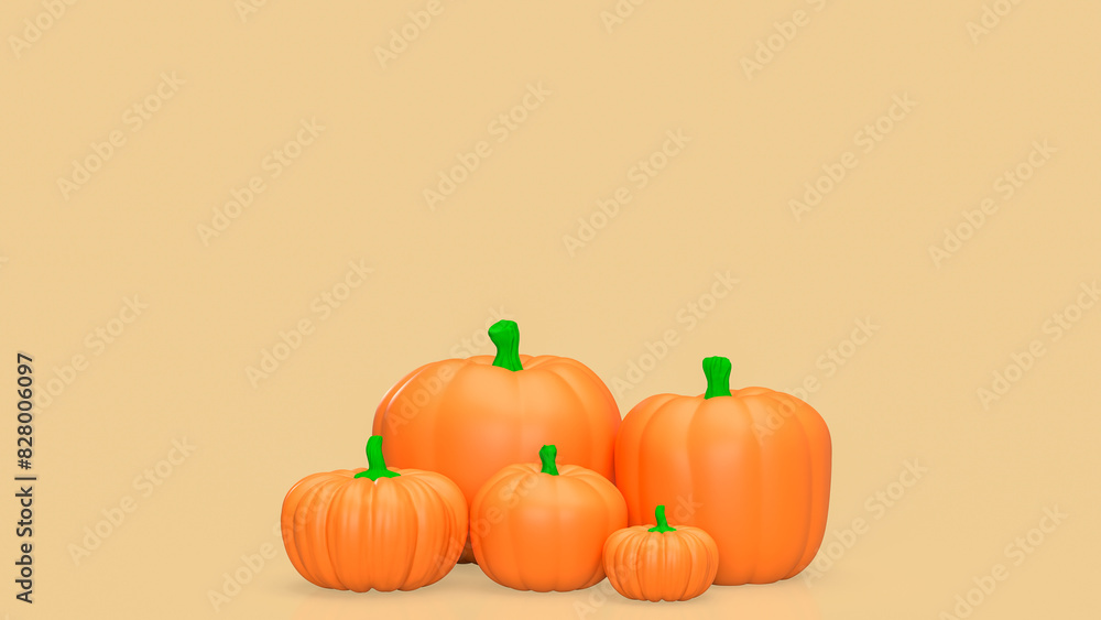 The Pumpkin for Thanksgiving day or holiday concept 3d rendering. The Pumpkin for Thanksgiving day or holiday concept 3d rendering.