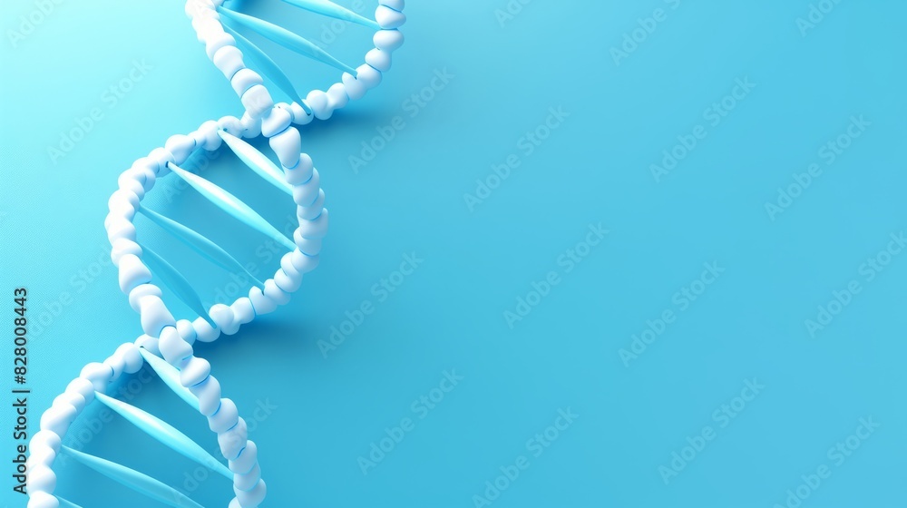 DNA strand on blue color background. DNA strand on blue color background.