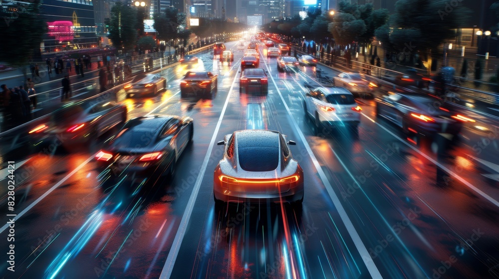 Advanced Autonomous Vehicle Navigating Busy Urban Streets with High Precision and Efficiency