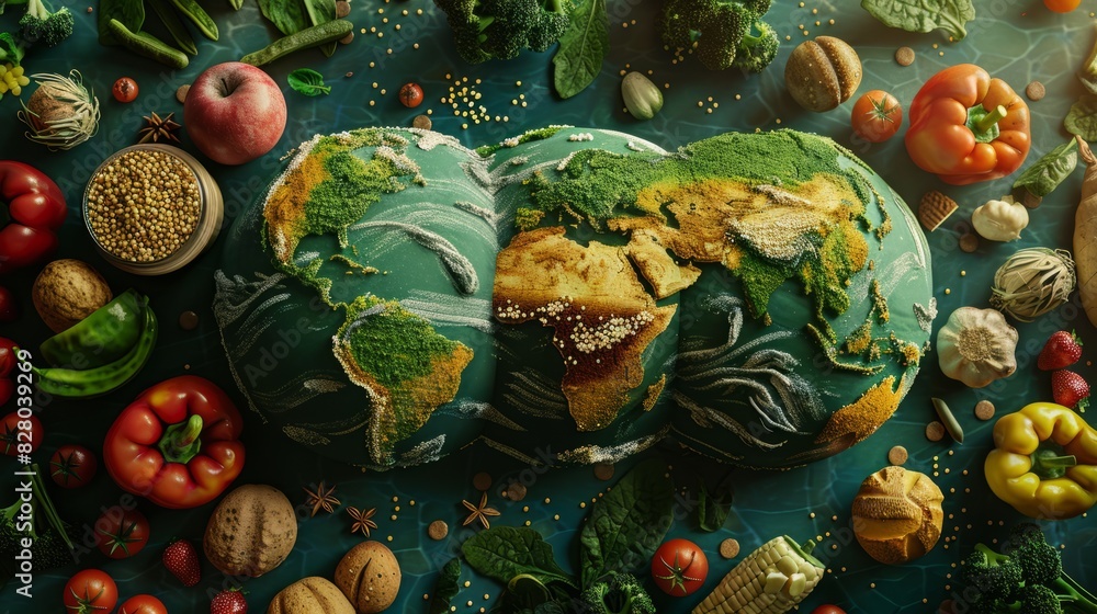 Fototapeta premium World Food Day concept with copy space area for text