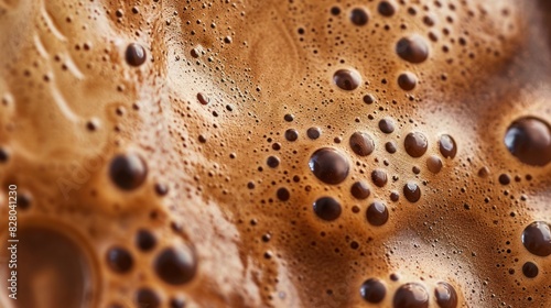 Abstract background of macro close-up view of coffee.