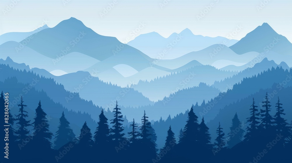 Obraz premium Distant mountains with hidden valleys and caves, unveiled up close.