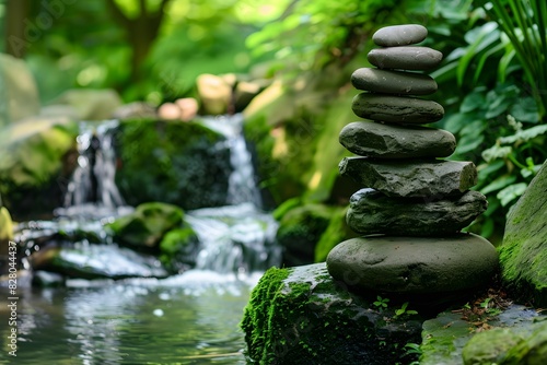 Zen stones in the garden