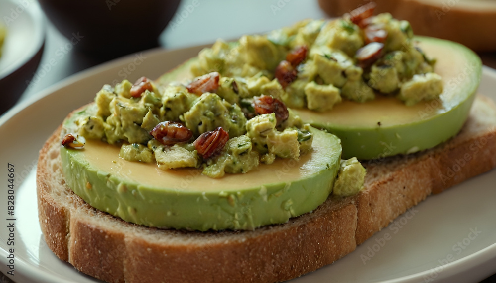 closeup of delicious avocado toast closeup of delicious avocado toast