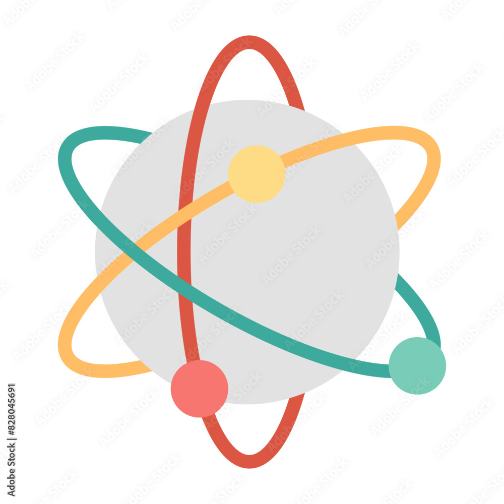Atom Icon - Scientific For Physics And Chemistry Atom Icon - Scientific For Physics And Chemistry