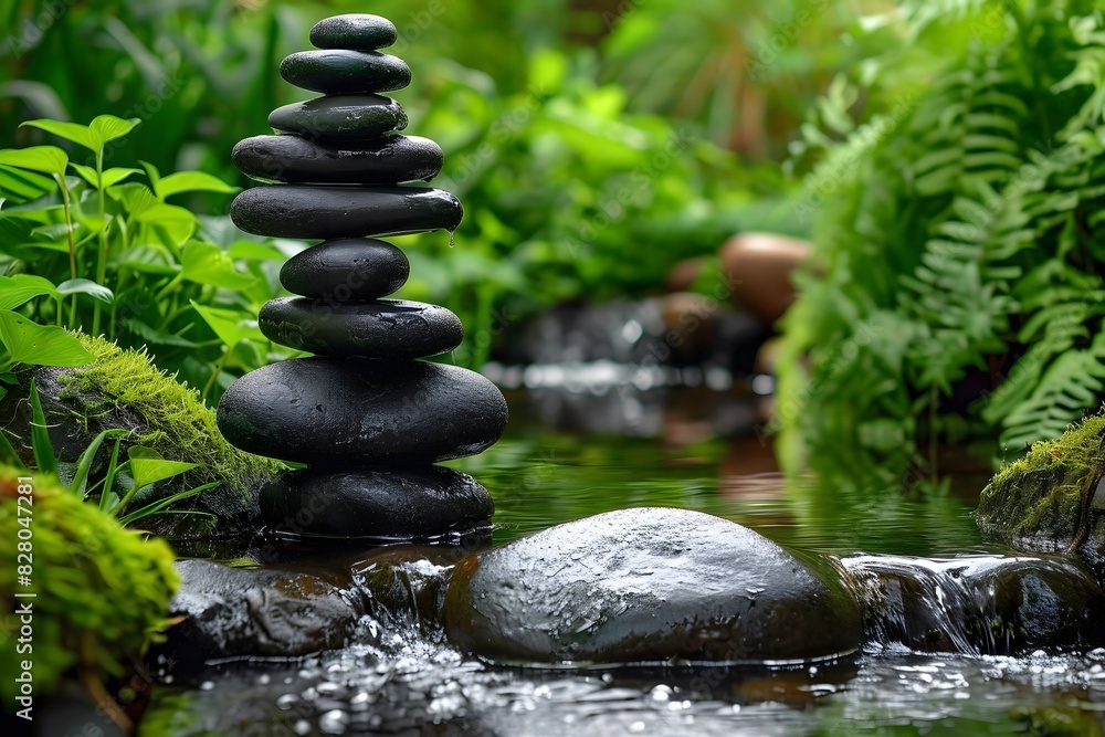 Zen stones in the garden Zen stones in the garden