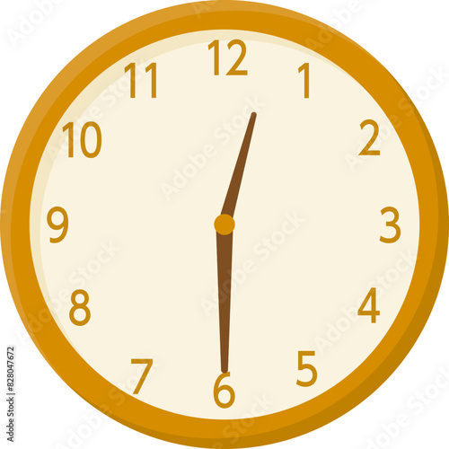 時計のアイコン(12時30分)