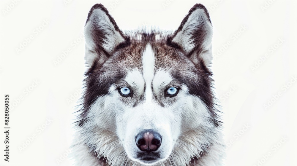 Portrait of a Husky dog over plain background Portrait of a Husky dog over plain background