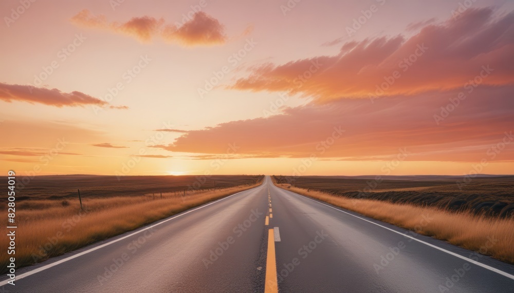 Naklejka premium road to the mountains