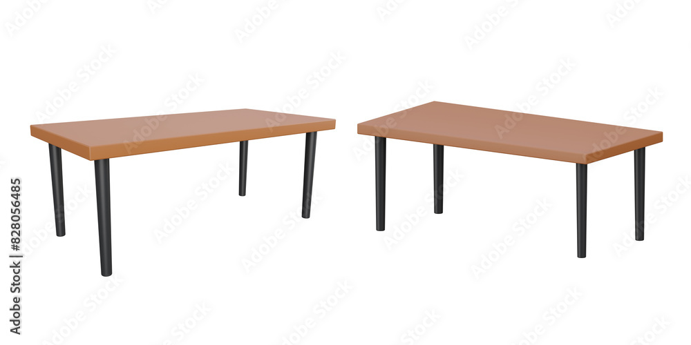 3d dinner table, interior 3d set, transparent background 3d dinner table, interior 3d set, transparent background
