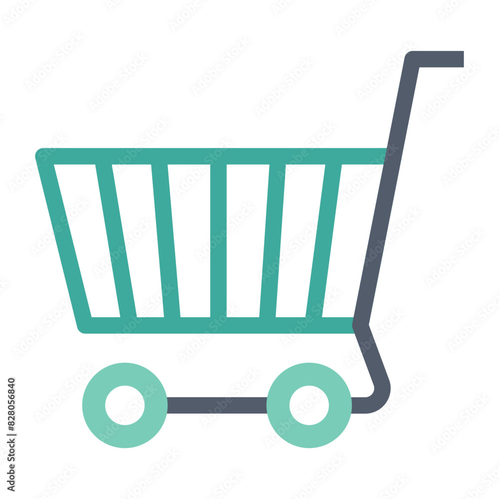 Shopping Cart Icon: Virtual Container For Online Purchases Shopping Cart Icon: Virtual Container For Online Purchases