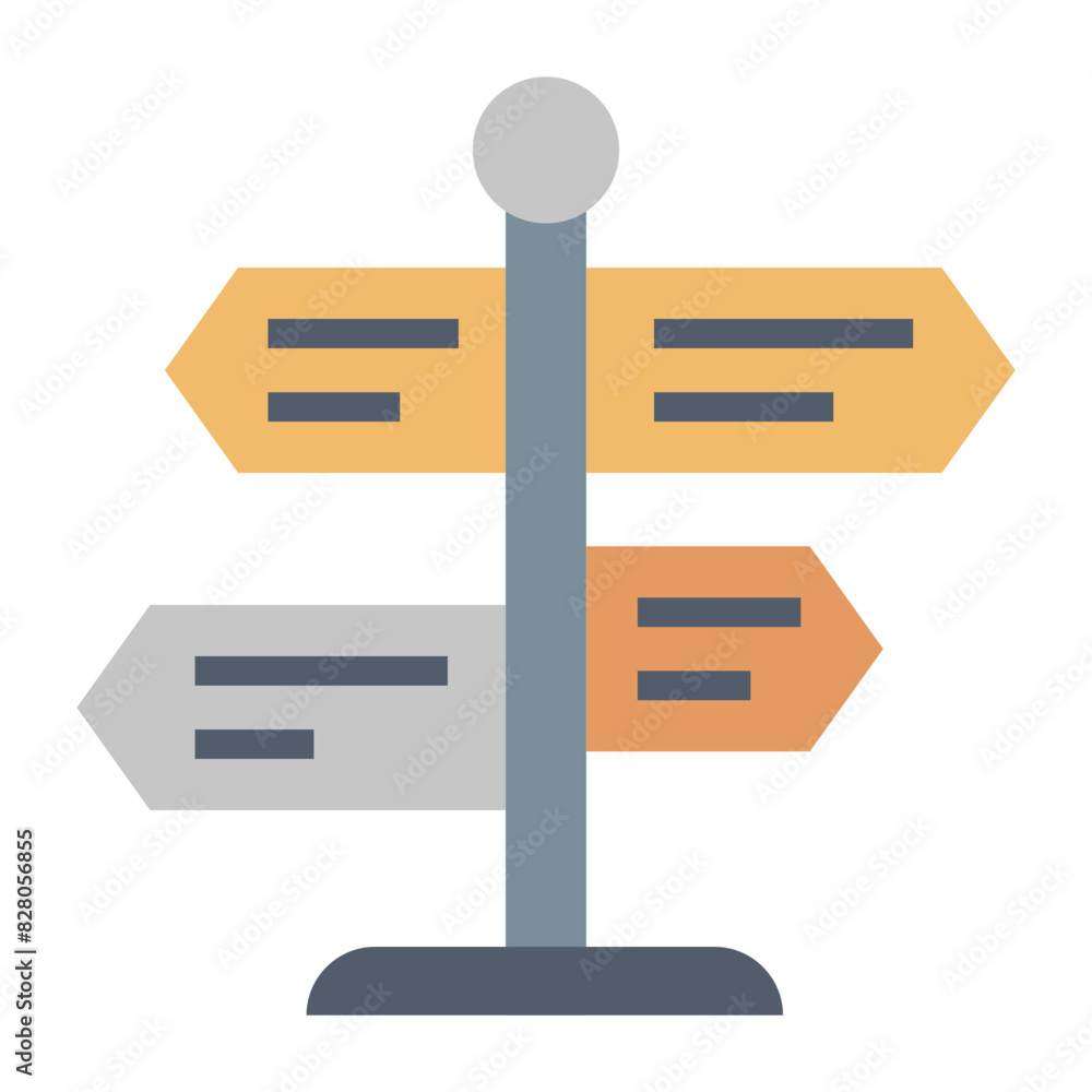 Signpost Icon: Directing Navigation And Guidance Signpost Icon: Directing Navigation And Guidance