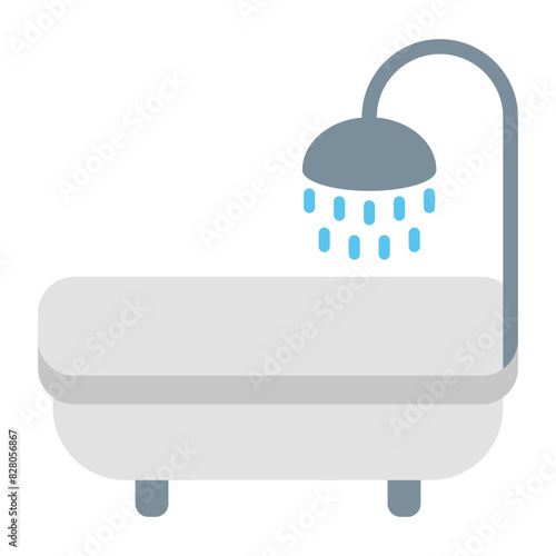 Shower Bath Icon: Representing Refreshing Hygiene Rituals