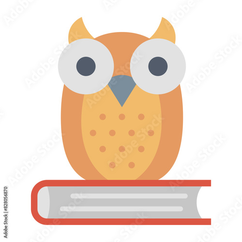 Smart Owl Icon: Representation Of Intelligence And Wisdom