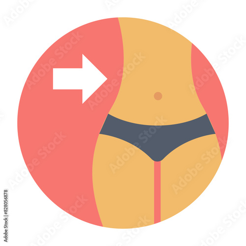 Slim Girl Icon: Symbolizing Fitness And Healthy Lifestyle