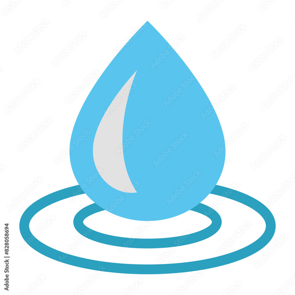 Water Drop Icon: Symbol Of Freshness And Purity Water Drop Icon: Symbol Of Freshness And Purity